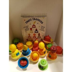 Vintage miniature fruit trophy charms gumball vending prize lot 8 nos radom pick